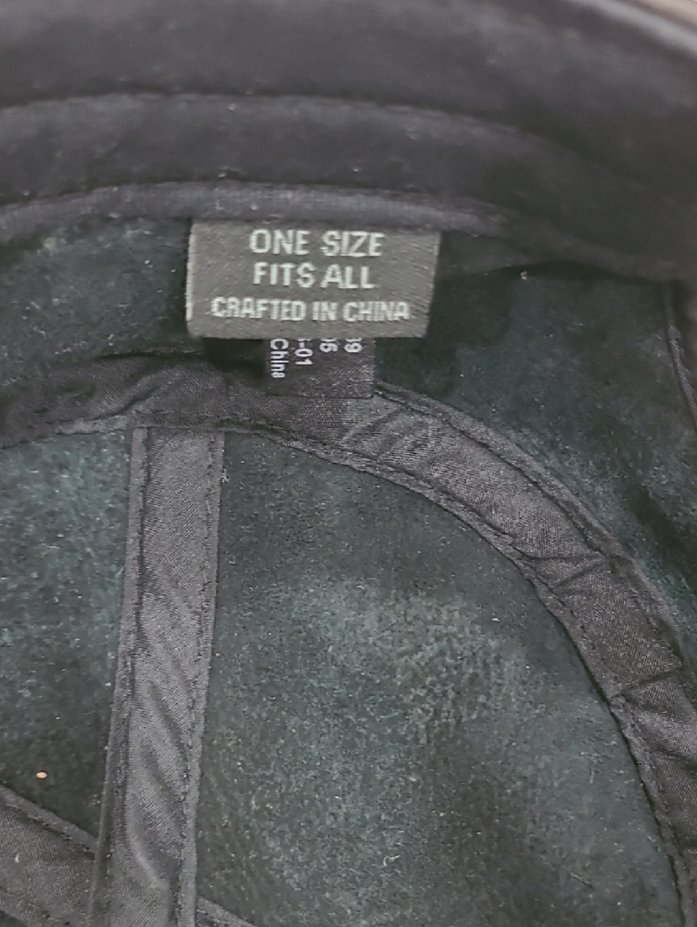 Men's Black Faux Leather Cadet Cap - Picture 6 of 7